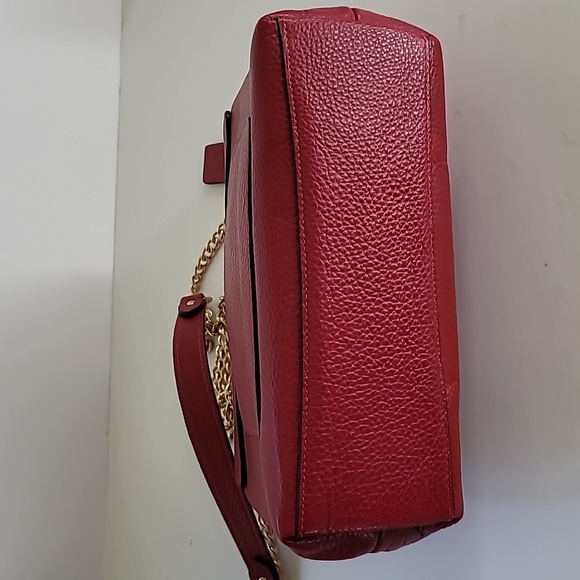 Coach Tammie Red Leather Shoulder Bag - Picture 4 of 9